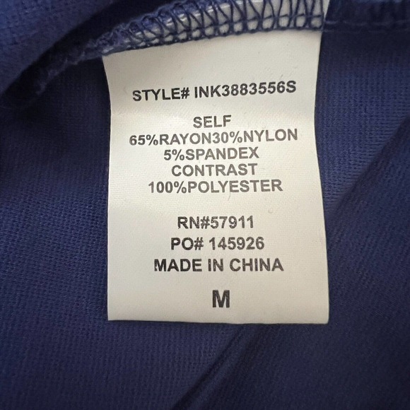 Super Foxx Cobalt Blue Deep-V Ruffled Collar Stretchy Sleeveless Dress - Medium - Picture 7 of 7